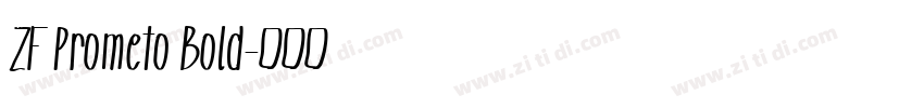 ZF Prometo Bold字体转换